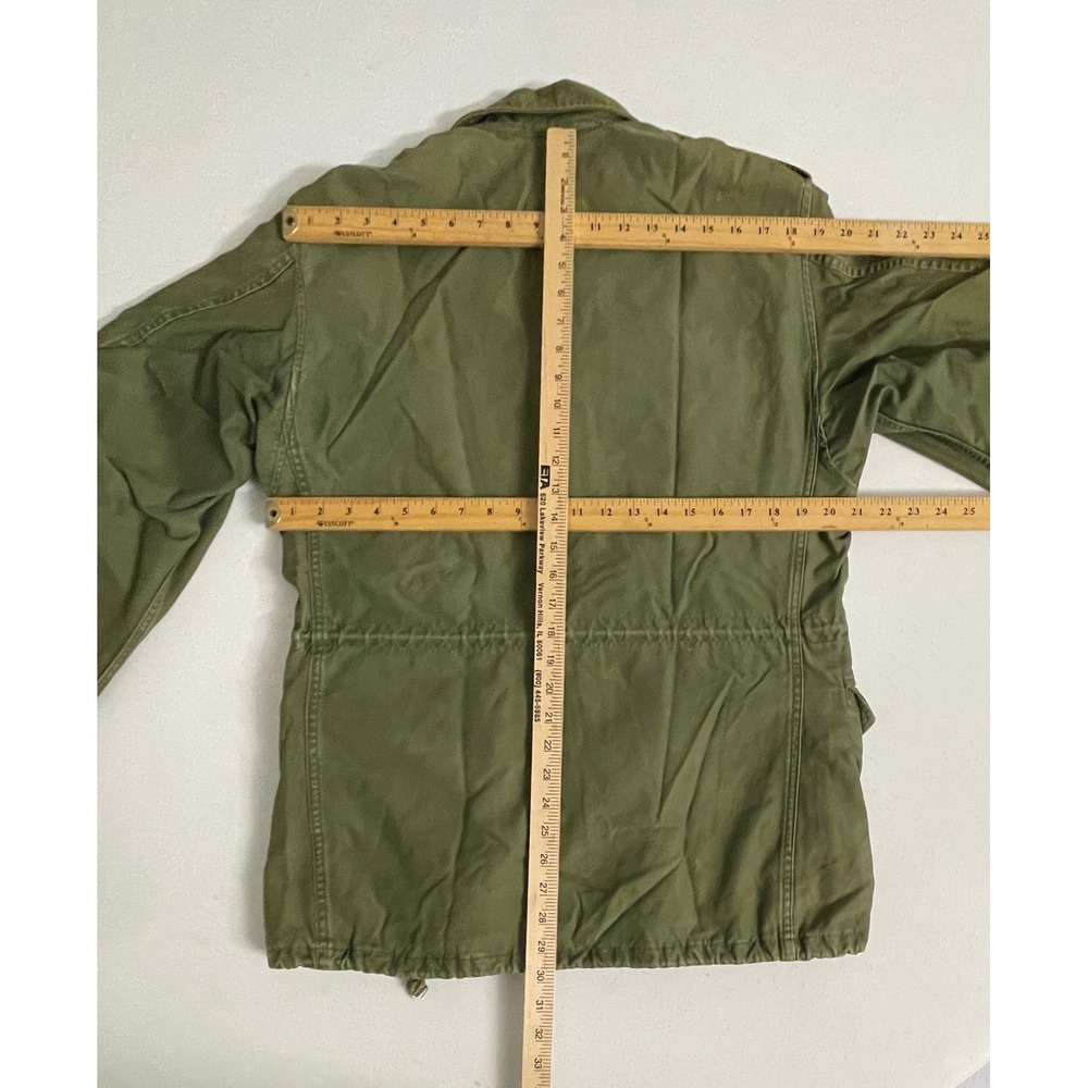 Vintage US Military M-1951 Field Jacket Olive Drab Shade 107 Cotton Sateen Coat - Picture 10 of 12